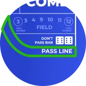 Pass line pari - craps en ligne