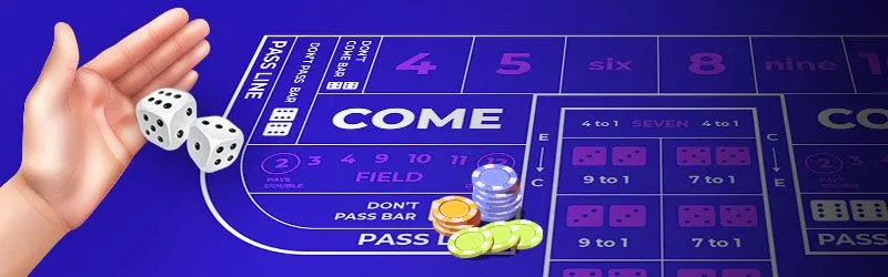 R&egrave;gles principales du Craps en ligne