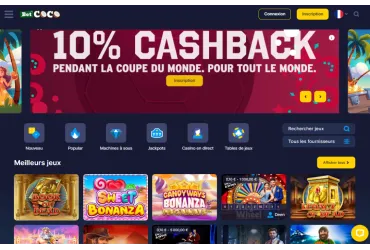 Betcoco Casino – page daccueil