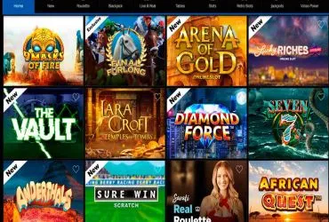 Betway casino - list of slot machines