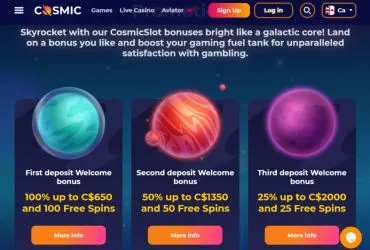 Cosmicslot casino - promotions