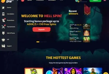 Hellspin casino main page
