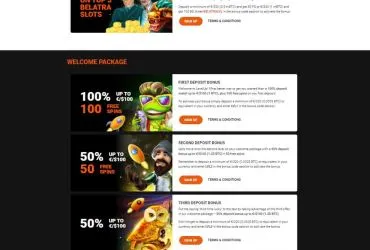 LevelUp Casino - promo page