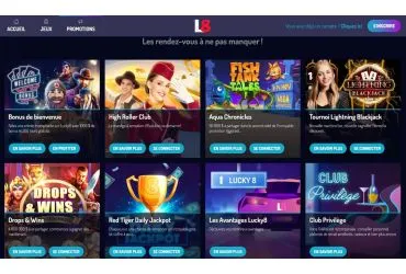 Lucky8 Casino - page promotionnelle