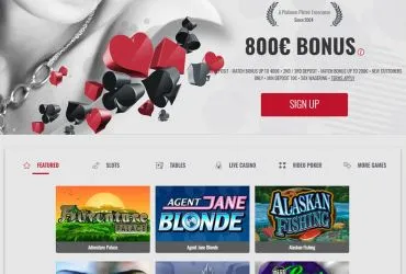 Platinum Play casino - lobby.