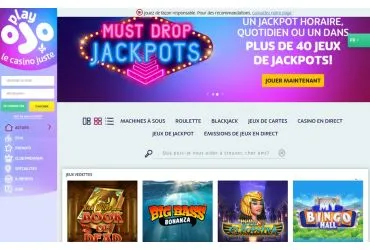 PlayOJO casino - page d'accueil