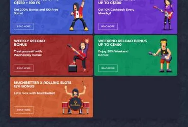 Rolling Slots casino - list of promotions