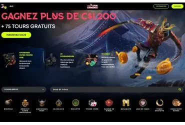 Spin Samurai casino - page d'accueil