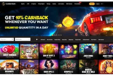 GoldenBet casino - main page