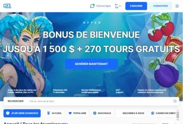 Ice casino - page d'accueil