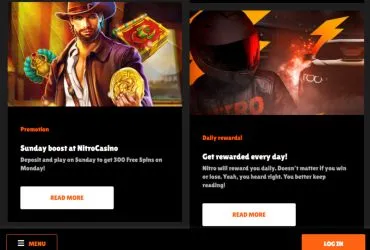 Nitro Casino - promotions