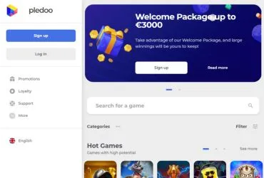 Pledoo Casino - main page