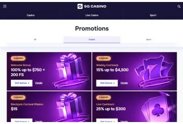 SG Casino - promotions