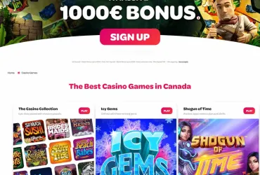 Spin casino - lobby.