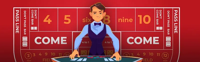 Online craps types of bets