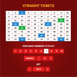 Online keno - straight ticket