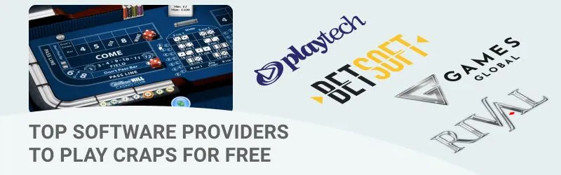 top 4 craps software providers