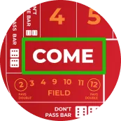 Come bets - online craps