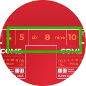 Place bets - online craps