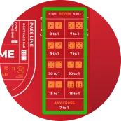 Proposition bets - online craps