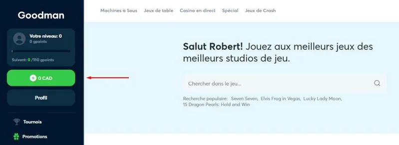 D&eacute;p&ocirc;t avec bitcoin &eacute;tape 2