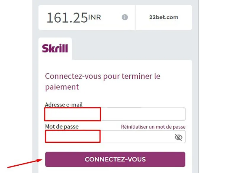 Saisissez une adresse électronique