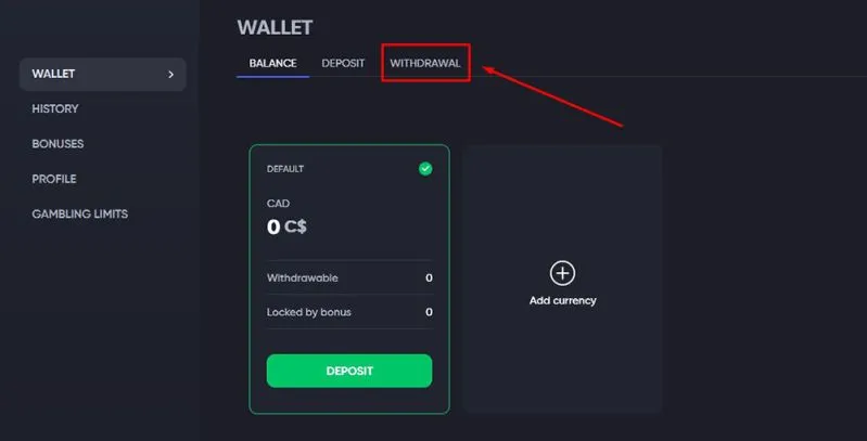 Withdrawal option