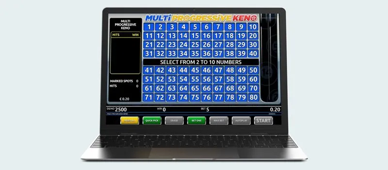 free online progressive jackpot keno