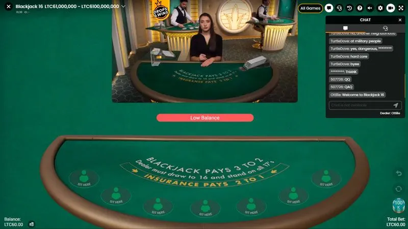 live dealer blackjack - different view