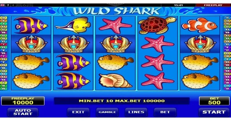 Play in Wild Shark Slot Online from Amatic for free now