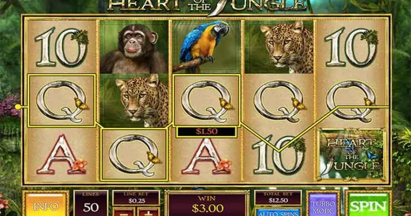 Play in Heart of the Jungle Slot Online from Playtech for free now
