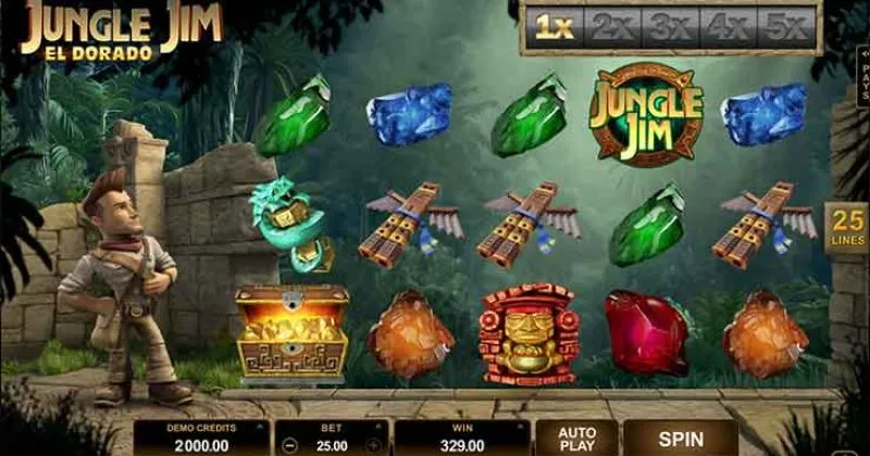 Play in Jungle Jim El Dorado Slot from Microgaming for free now