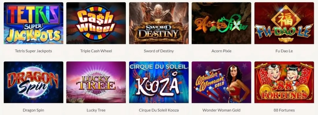 Vari&eacute;t&eacute; des jeux Bally